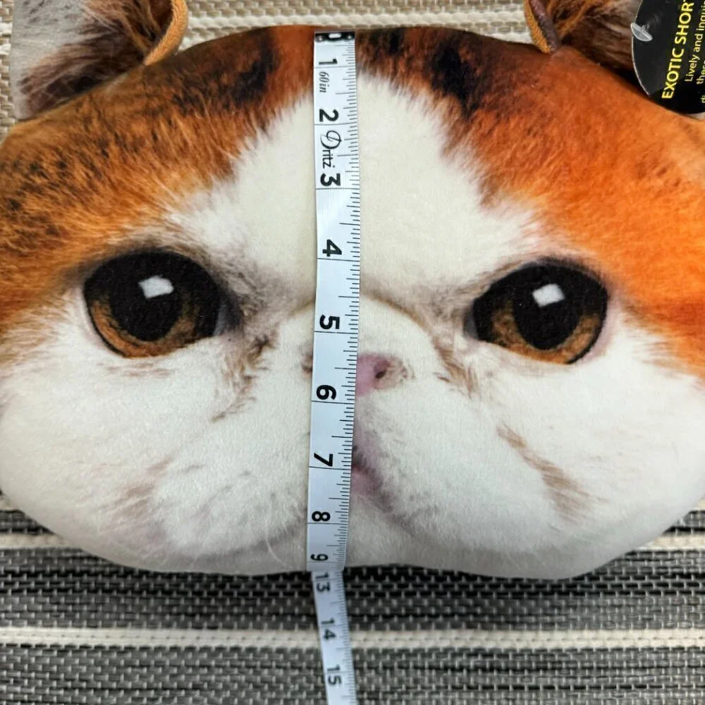 Expressions Plush Cat Pillow Exotic Shorthair Realistic Calico